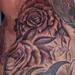 Tattoos - Black and Gray Roses on Shoulder Detail 2 - 58139